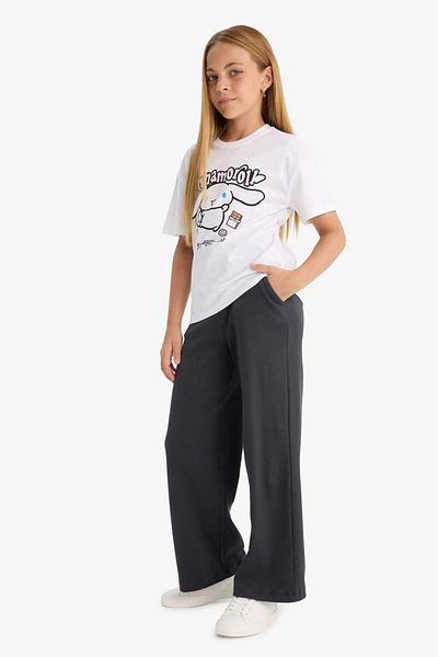 DeFacto Тениска с къс ръкав и кръгло деколте Hello Kitty Relax Fit за момиче F5815A825HS