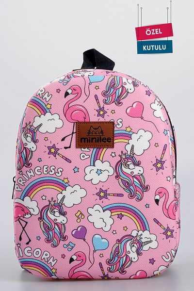 Minilee Princess Unicorn 0-8 ani - Rucsac pentru copii pentru creșă, grădiniță [cu cutie personalizată]