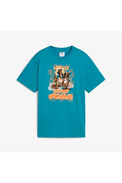 Puma Graphic Super Kids Blue T-Shirt