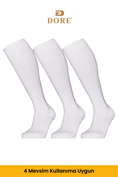 Dore Orijinal 1 Çift Yetişkin Premium Ter Emici & Nefes Alan Futbol Maç Tozluk Halısaha Uzun Çorap 40-45
