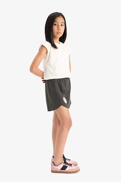 DeFacto Girl's Elastic Waist Printed Shorts E5724A825Hs