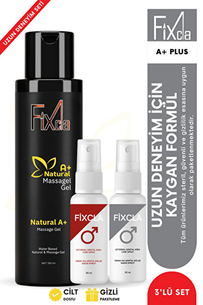 FixCla A+ Plus Uzun Deneyim 3’lü Set – Natural Su Bazlı Jel 150 ml + 2 Adet H...