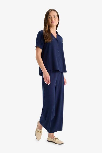 DeFacto Culotte Wide Leg Crinkle Viscose Capri C9565AX25SM