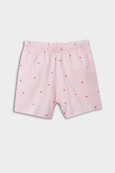 DeFacto Baby Mädchen Disney Winnie The Pooh Pyjama Set Kurzarm gekämmte Baumwolle Top elastische Taille Shorts E4650A525HS