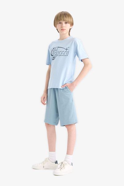 DeFacto Boy's Elastic Waist Basic Plain Shorts B5867A825Sm