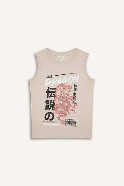 DeFacto Boy's Crew Neck Printed Undershirt E4184A825Hs