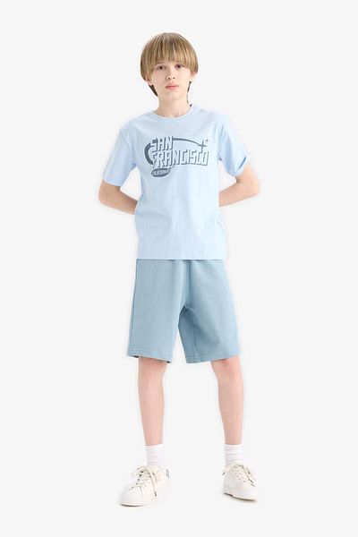 DeFacto Boy's Elastic Waist Basic Plain Shorts B5867A825Sm