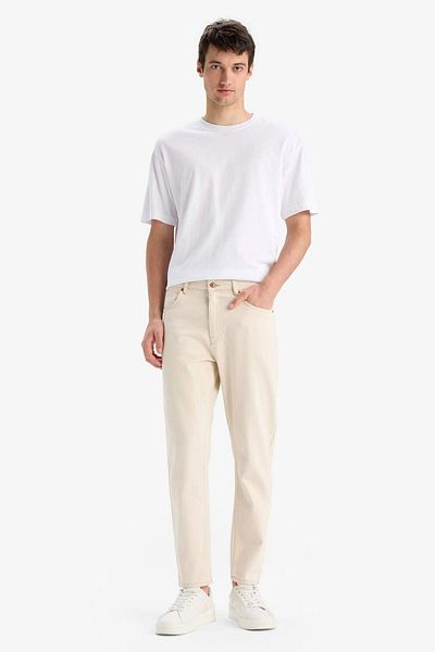 DeFacto 100% Cotton 90S Slim Fit Tight Fit High Waist Narrow Leg Jean Trousers E1370Ax25Sm