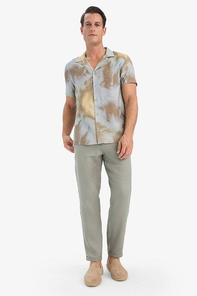 DeFacto Modern Fit Polo Collar Aerobin Summer Short Sleeve Shirt E1220Ax25Sm
