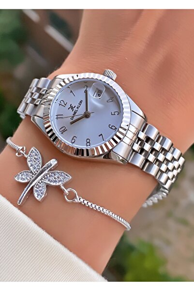 Daniel Klein Marka -gümüş Renk- Orijinal- Küçük Kasa- Çelik Kordon- Kadın Kol Saati - Bileklik Hediyeli