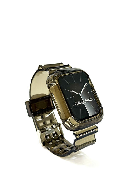 Quse Apple Watch Seri 9 8 7 6 5 4 3 2 1 Se 41mm-40mm-38mm Şeffaf Transparan T...