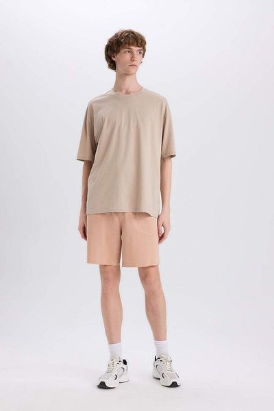 DeFacto 100% βαμβακερό Slim Fit Slim Fit Skinny Leg Pocket Basic ίσιο σορτς B8673AX25SM