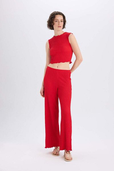 DeFacto Wide Leg Wide Leg Twist Pants D4415Ax25Sp