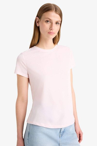 DeFacto Regular Fit Rundhalsausschnitt Basic Plain Kurzarm T-Shirt F4213AXNS