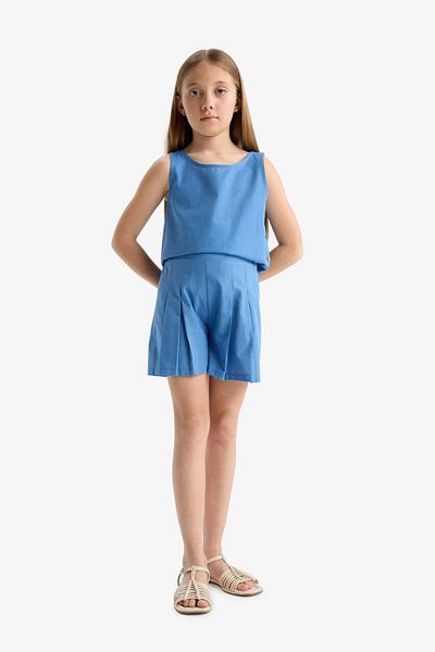 DeFacto Light Blue Girl's Top and Bottom Set E4597A8/Be196