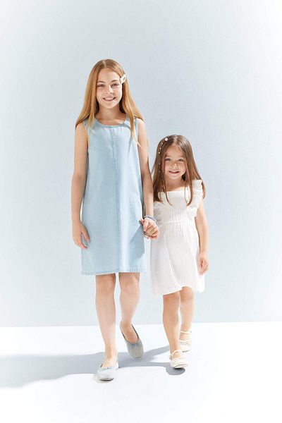 DeFacto Baby Girl Sleeveless Poplin Summer Dress E8395A525Sm