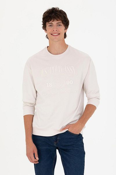 U.S. Polo Assn. BAZA. Polo Assn. Hanorac pentru bărbați cu gât crew Stone HERLOS