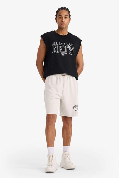 DeFacto DeFactoFit NBA Brooklyn Nets Στάνταρ Εφαρμογή Κοντό σορτς ποδιών E3008AX25SM