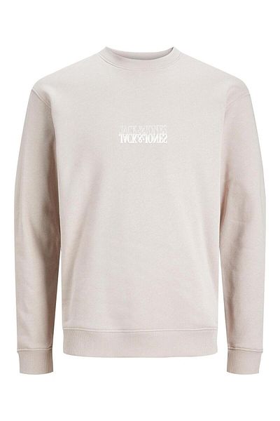 Jack & Jones 12246830-fw Jorshadow Branding Sweat Crew Neck Blk Sweatshirt pentru bărbați