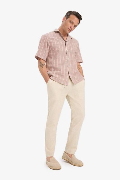 DeFacto 100% Cotton Relax Fit Polo Neck Summer Short Sleeve Shirt E1732Ax25Sp