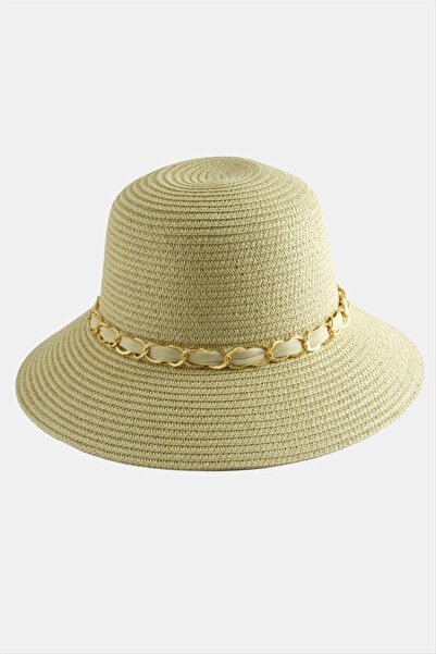 CT STONES Fiyong Chain Braided Straw Hat