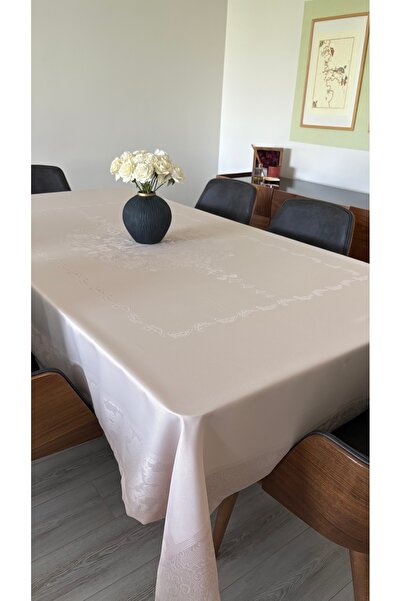 homease مفرش طاولة بيج اللون خالٍ من العيوب ومقاوم للأوساخ والسوائل