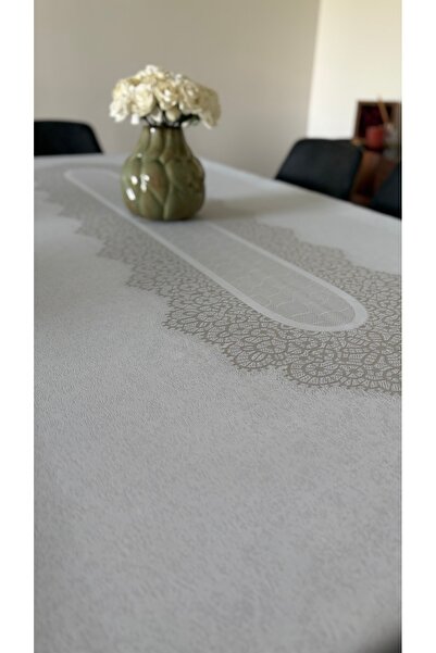 homease Față de masă Toledo Jacquard Impermeabil Gri fără probleme – Model Panou