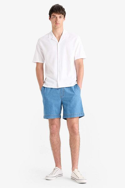 DeFacto Regular Fit Polo Collar Light Fabric Short Sleeve Shirt E1061Ax25Sm