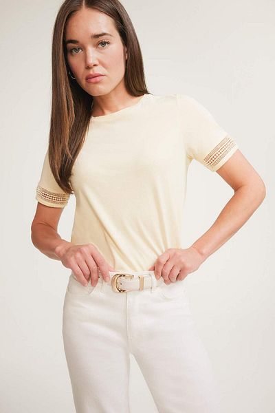 DeFacto Tricou cu mânecă scurtă din bumbac pieptănat cu decolteu normal E4416AX25SM