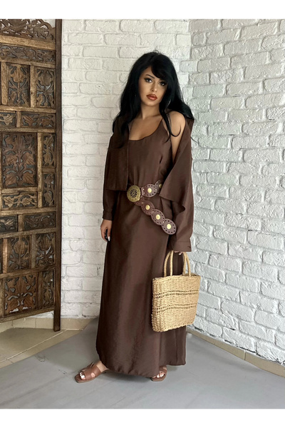 moneta boutique Ženska haljina na bretele i košulja, dupli set