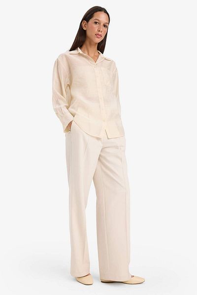 DeFacto Oversize Wide Fit Basic Απλό Modal Μακρυμάνικο Πουκάμισο E3866ax25sp