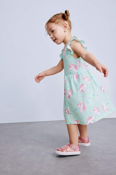 DeFacto Baby Girl Patterned Short Sleeve Dress A0136A525Sm