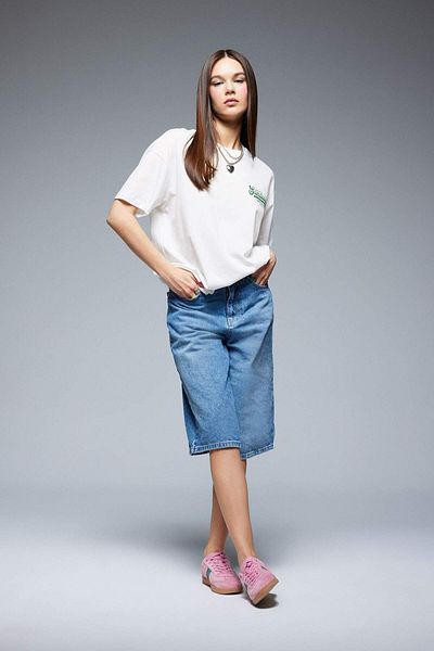 DeFacto Coool Oversize Wide Fit Crew Neck Back Printed Short Sleeve T-Shirt F2645Ax25Sm
