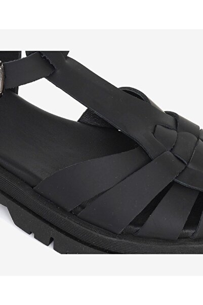 Greyder Kadın Siyah Hakiki Deri Sandalet 3Y2CS32282