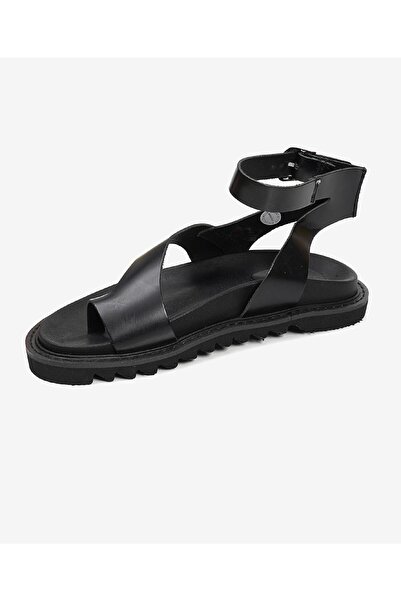 Greyder Kadın Siyah Hakiki Deri Sandalet 3Y2CS50754