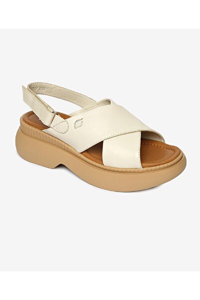 Greyder Kadın Beyaz Hakiki Deri Sandalet 4Y2FS59027