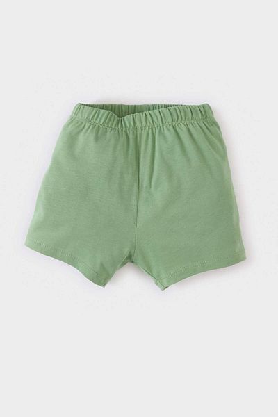 DeFacto 2-teiliges Set für Babys, bedrucktes Kurzarm-T-Shirt und Shorts mit elastischem Bund E8741A525SM