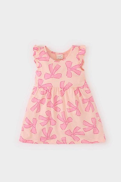 DeFacto Baby Girl Patterned Short Sleeve Dress A0136A525Sm