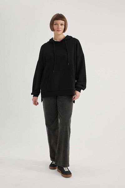 DeFacto Oversize Wide Fit Polo Neck Sweatshirt B7834Axns