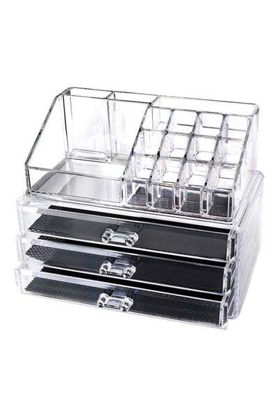 Generic Cosmetic Storage Box Dressing Table Drawer Jewelry Desktop Organizer