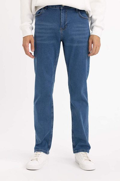 DeFacto Pantaloni Sergio Regular Fit cu talie normală cu picioare tubulare B8550axns