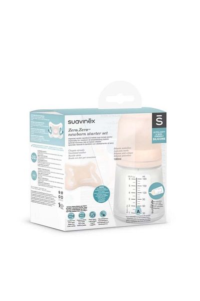 Suavinex Starter set anti-colic bottle 180 ml variable + Pacifier -2-2 months Zero Zero Suavinex