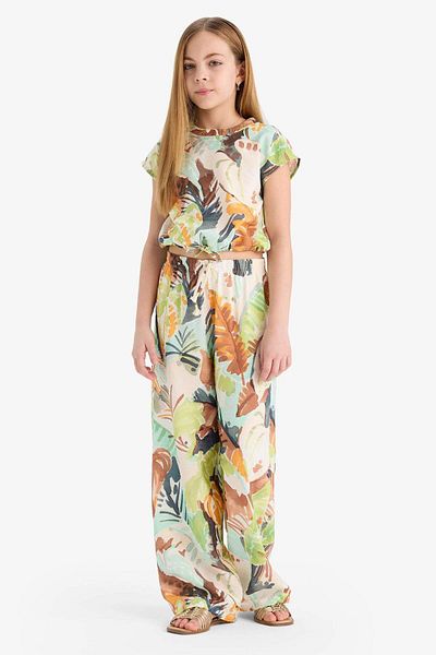DeFacto Girl's Palazzo Wide Leg Patterned Trousers D7612A825Sm