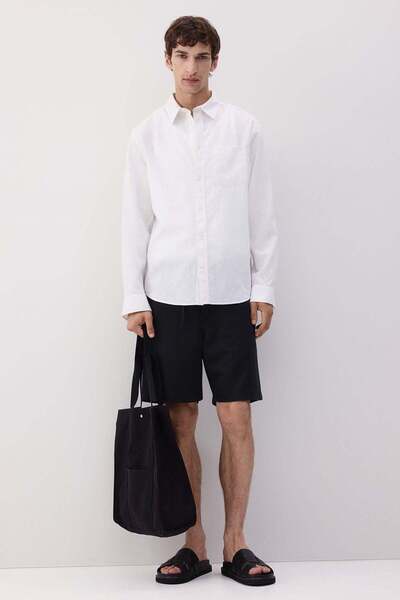 H&M Regular Fit Linen-blend shirt