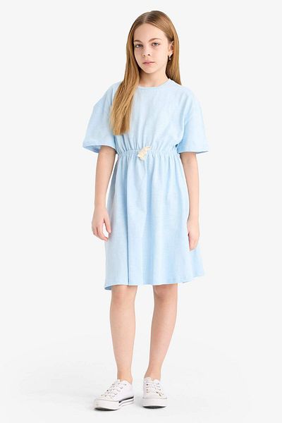 DeFacto Girls Oversize Wide Fit Short Sleeve Summer Dress E5800A825Sm
