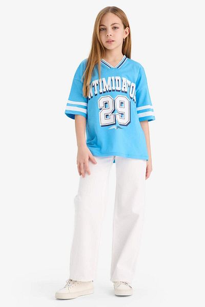 DeFacto Girl's 90S Wide Leg Wide Leg Jeans E9560A825Sm