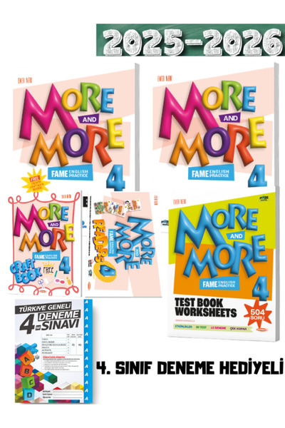 Kurmay Elt Yayınları Kurmay Elt More And More 4. Sınıf Practice Book Seti+tes...