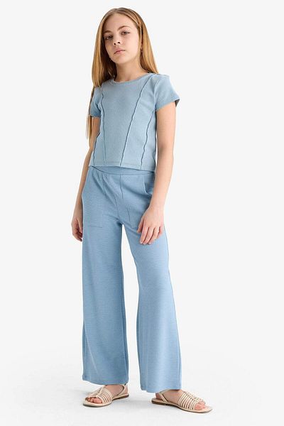DeFacto Girl's Wide Leg Wide Loose Leg Elastic Waist Sweatpants C1180A825Sm