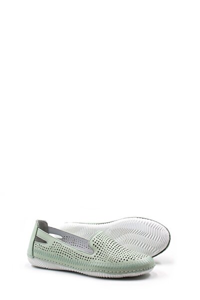 Ayakkabıhane Жіночі повсякденні туфлі з натуральної шкіри, колір «водяно-зеле...