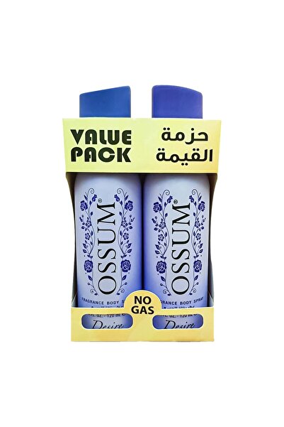 Ossum عبوة ديزاير فريجرانس لرذاذ الجسم - ٢ × ١٢٠ مل | انتعاش يدوم طويلاً
